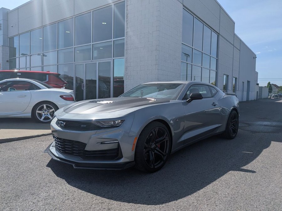 Chevrolet Camaro Coupé 2 portes 1SS V8 6.2L-TRACK PACK-SIÈGES RECARO-KIT DE JUPES-CARPLAY/ANDROID AUTO 2024 Gris