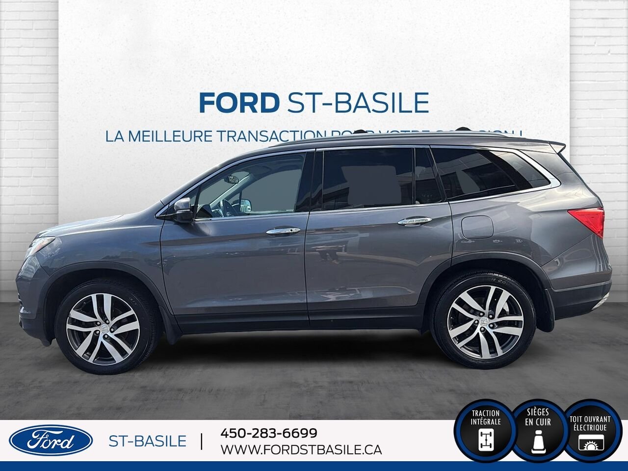HONDA PILOT 2016 Gris Saint-Basile-le-Grand - photo #2