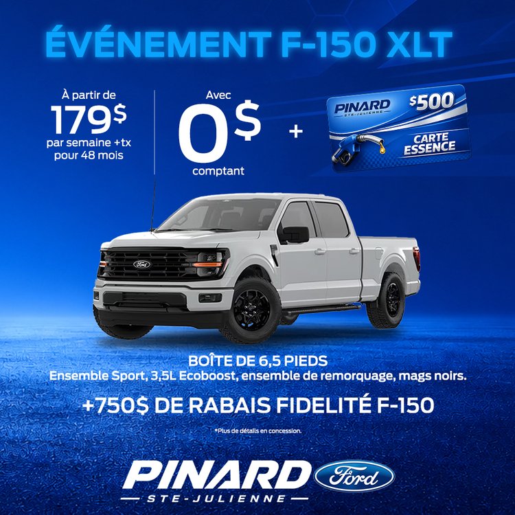 Pinard ford PROMO mai F 150 XLT 2026 1000X1000