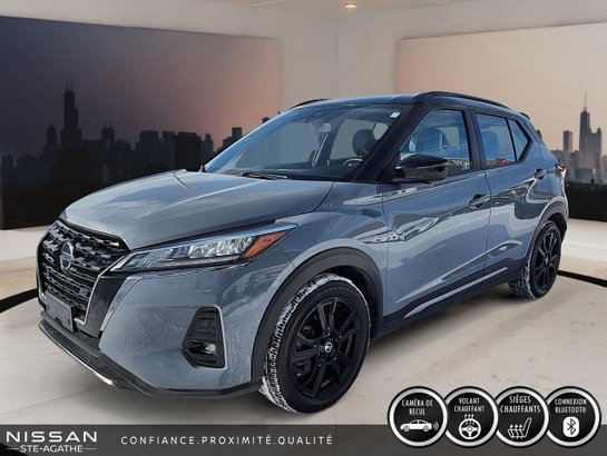 2021 Nissan Kicks automatique SR | BAS KILO | AUTO | CUIR | NAVIGATION Grey