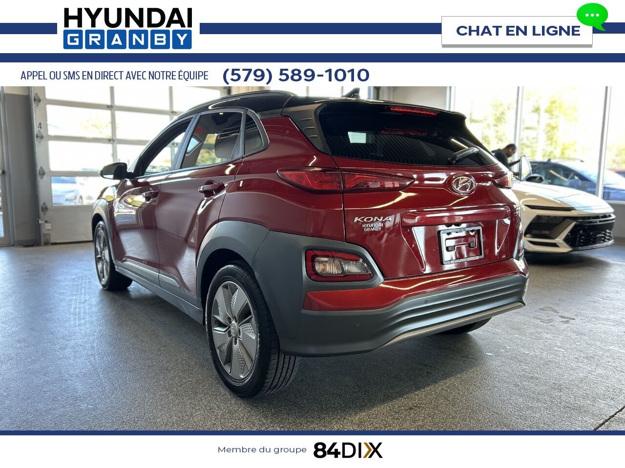 Hyundai Kona électrique 2021 Rouge Granby - photo #3