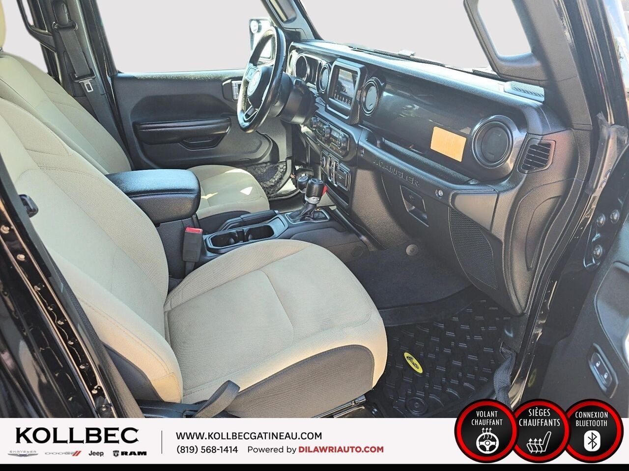 2020 JEEP WRANGLER UNLIMITED 26532 | Sport Noir et Havane 4x4 Black Gatineau - photo #18
