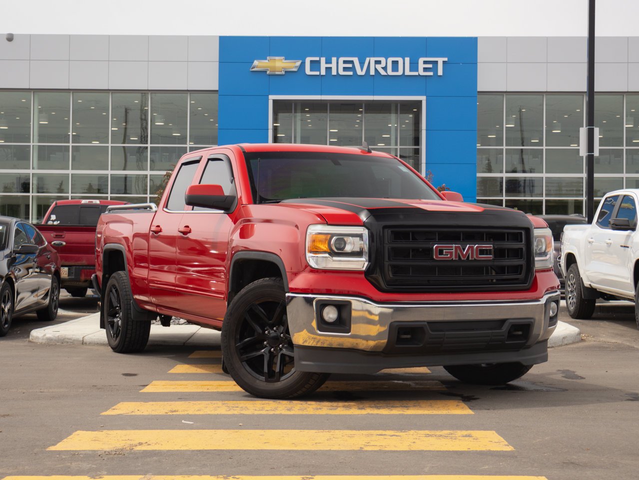 2015 GMC Sierra 1500 4WD Double Cab 143.5 SLE Red Sherwood Park - photo #1