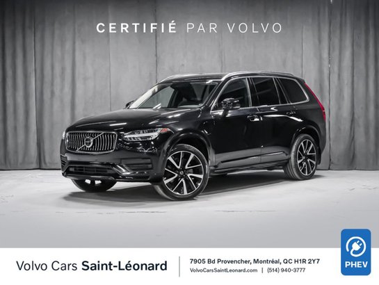 2020 Volvo XC90 Hybrid T8 MOMENTUM PLUS CAMERA 360 ASSIST CONDUITE MAGS 21PO Black