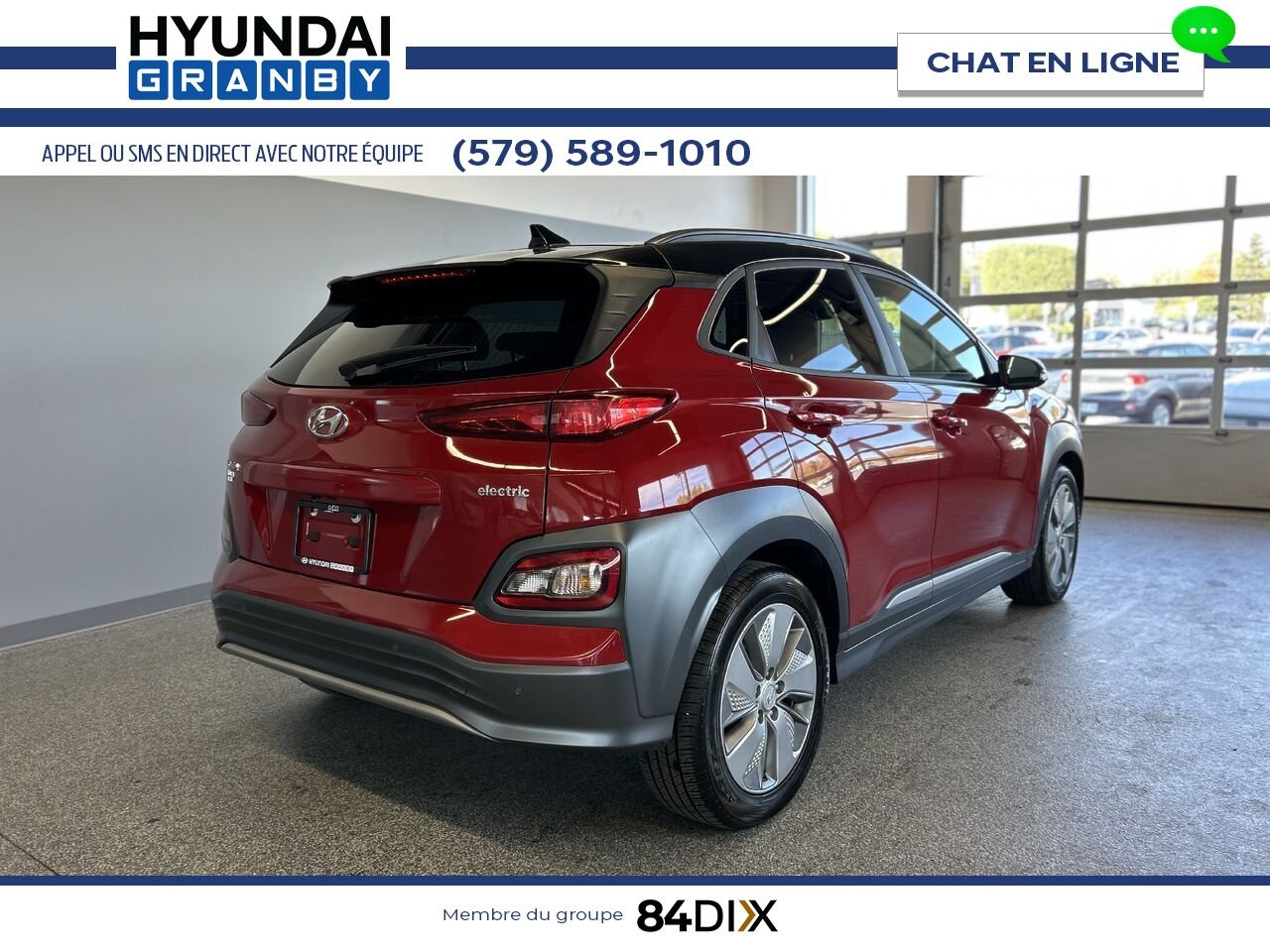 Hyundai Kona électrique 2021 Rouge Granby - photo #5
