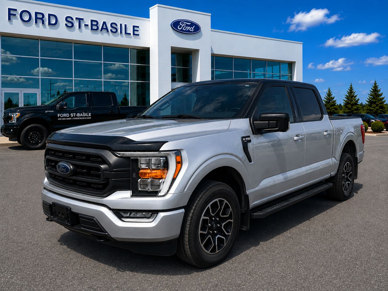 Silver 2022 Ford F-150 Pickup Truck Four-Wheel Drive Automatic