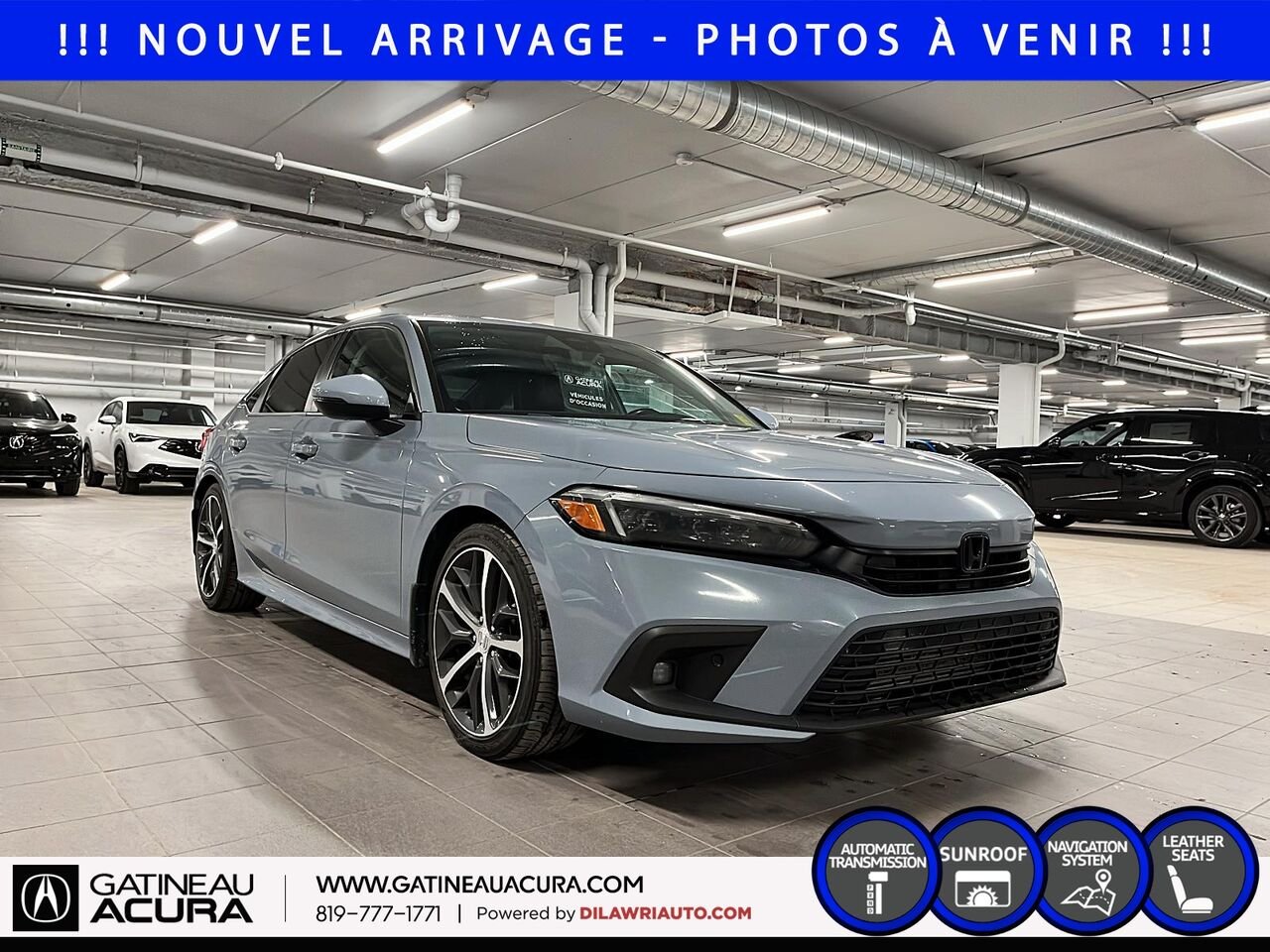 Honda Civic Touring 2022 Gris Ottawa & Gatineau - photo #2