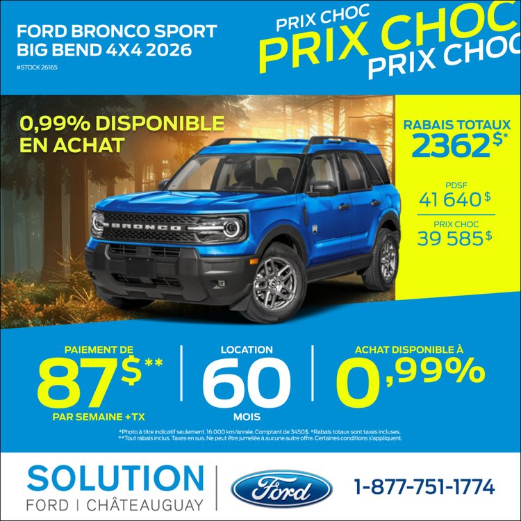 Solution ford promo avril bronco sport FR 2