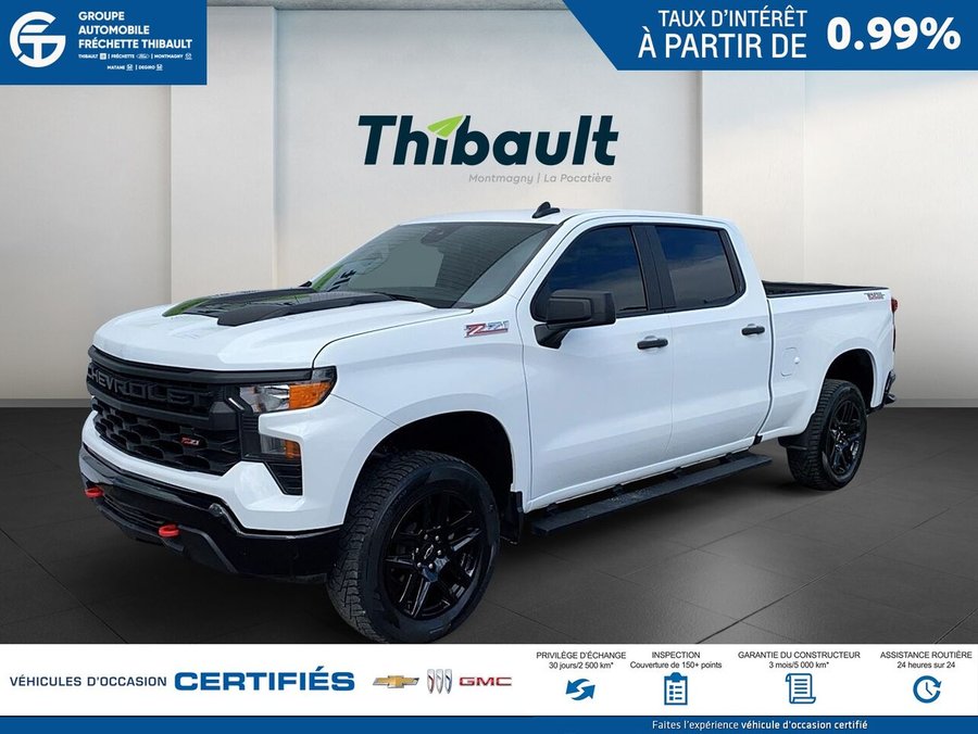 CHEVROLET SILVERADO Custom Trail Boss cabine multiplace 4RM 157 po 2024 Blanc