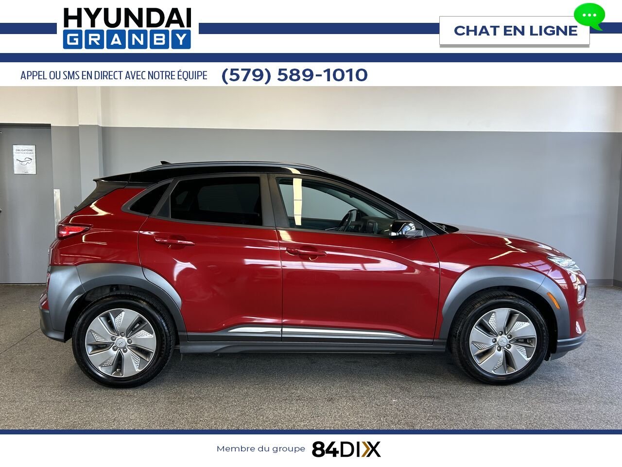 Hyundai Kona électrique 2021 Rouge Granby - photo #6