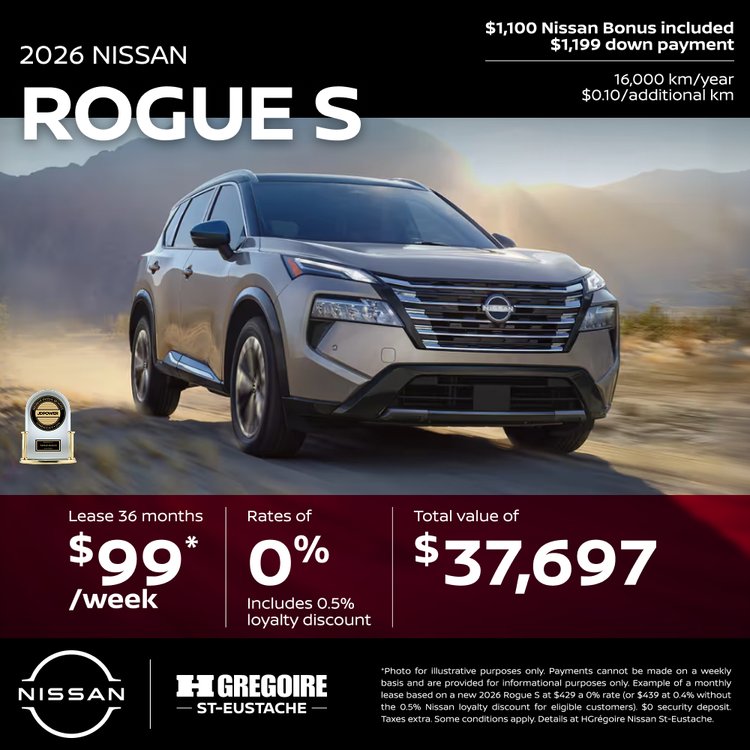 Nissan st eustache promo juillet ROGUE S EN