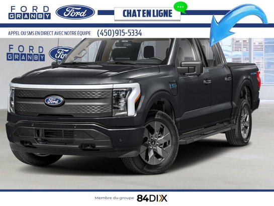 Ford F-150 Lightning Flash cabine SuperCrew 4RM caisse de 5,5 pi 2025 Noir agate métallisé
