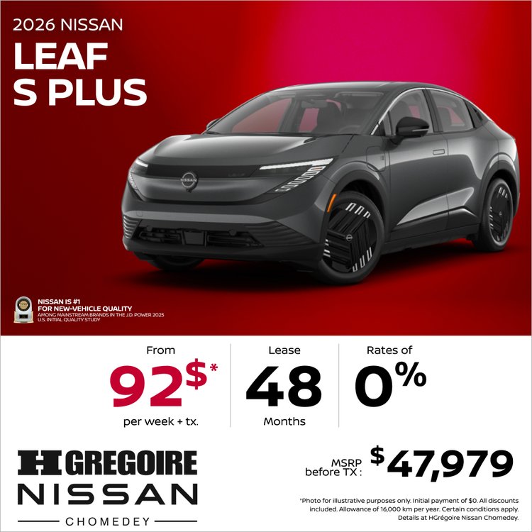 Nissan chomedey promo mai Leaf S EN