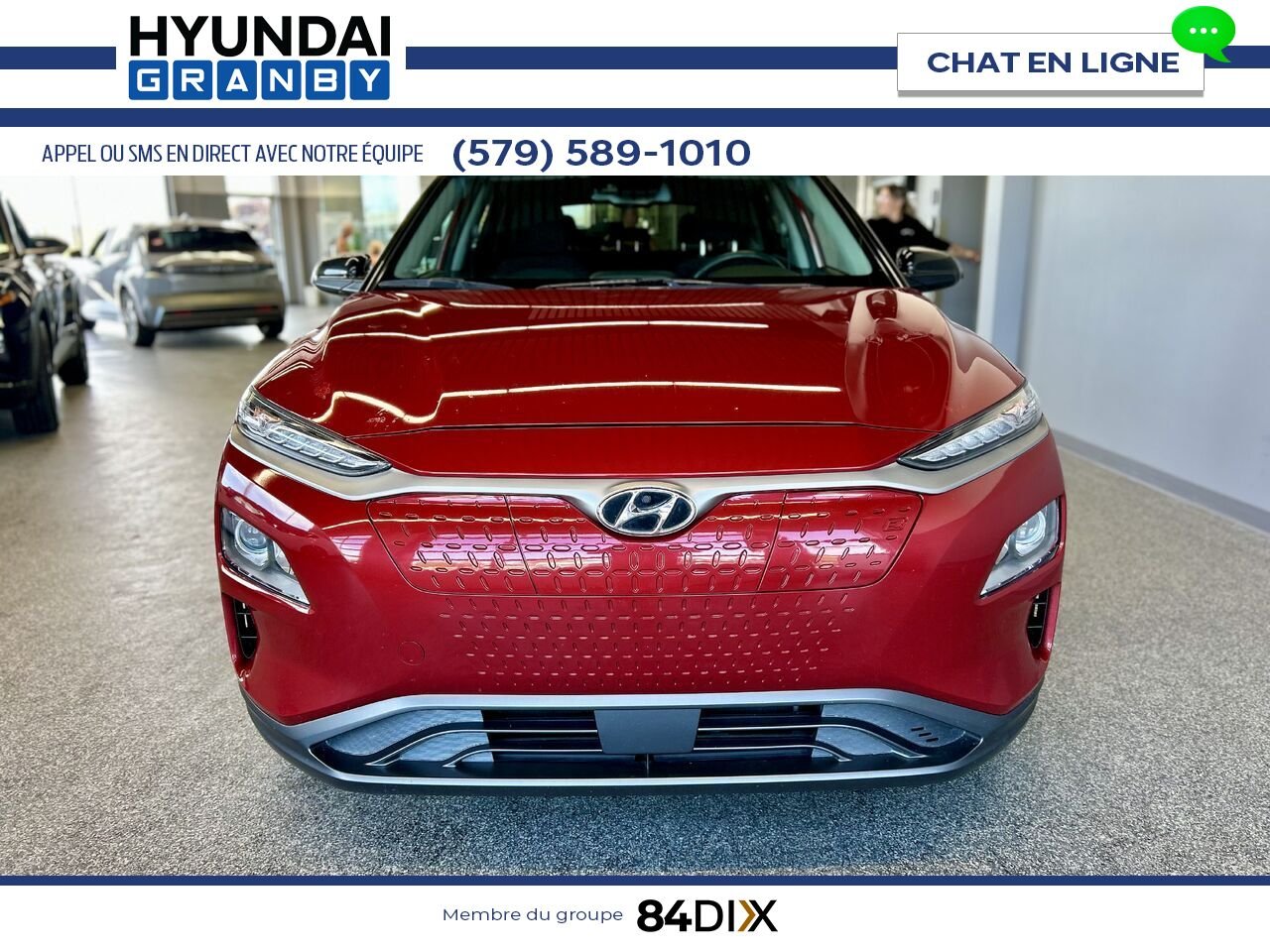 Hyundai Kona électrique 2021 Rouge Granby - photo #1