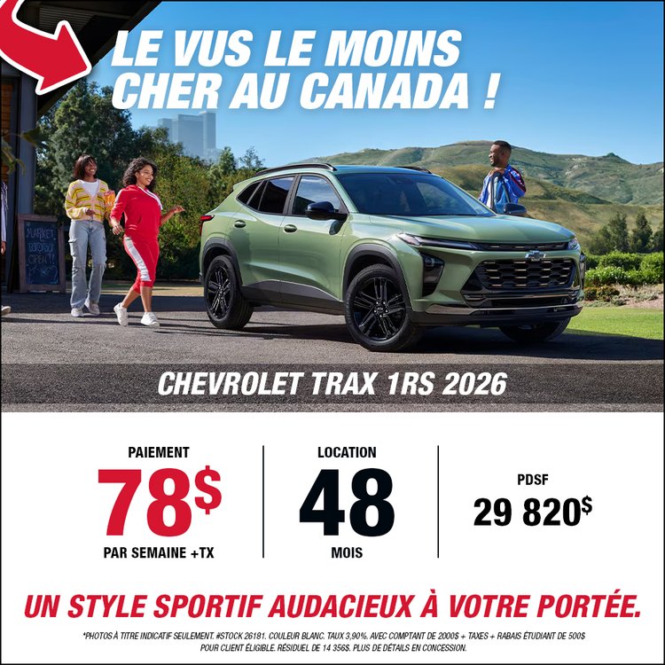 Gatineau GM promo TRAX 1RS 2026 mars FR