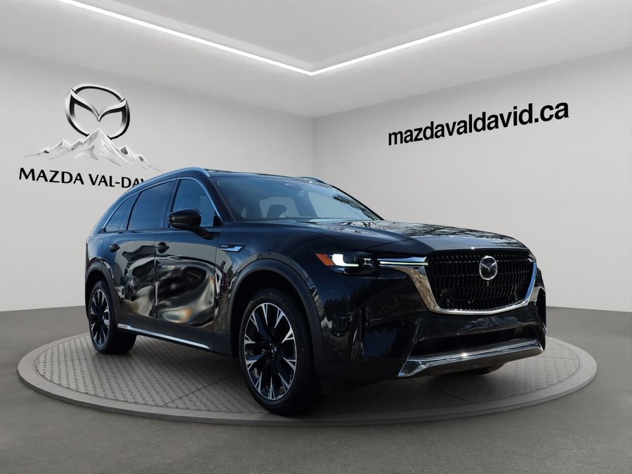 2026 Mazda CX-90 PHEV GT PHEV, toit pano, cuir, sièges ventilés Jet Black Mica