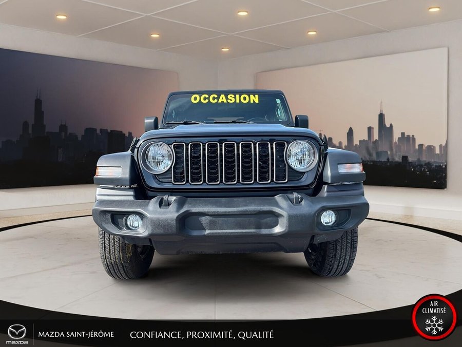 Jeep Wrangler Sport | A/C | 4x4 | AUTOMATIQUE | V6 | 2024 Noir