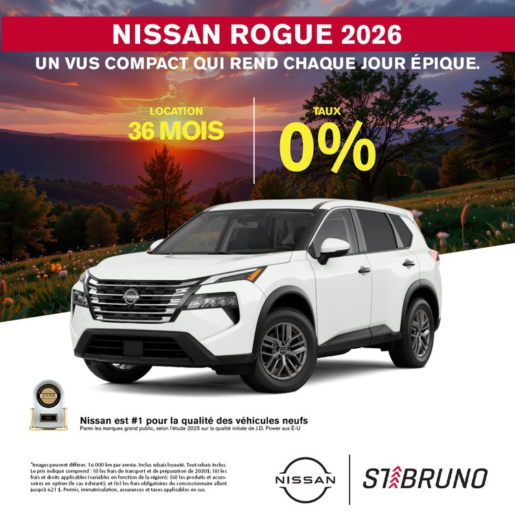 St bruno nissan promo avril rogue 2026 FR