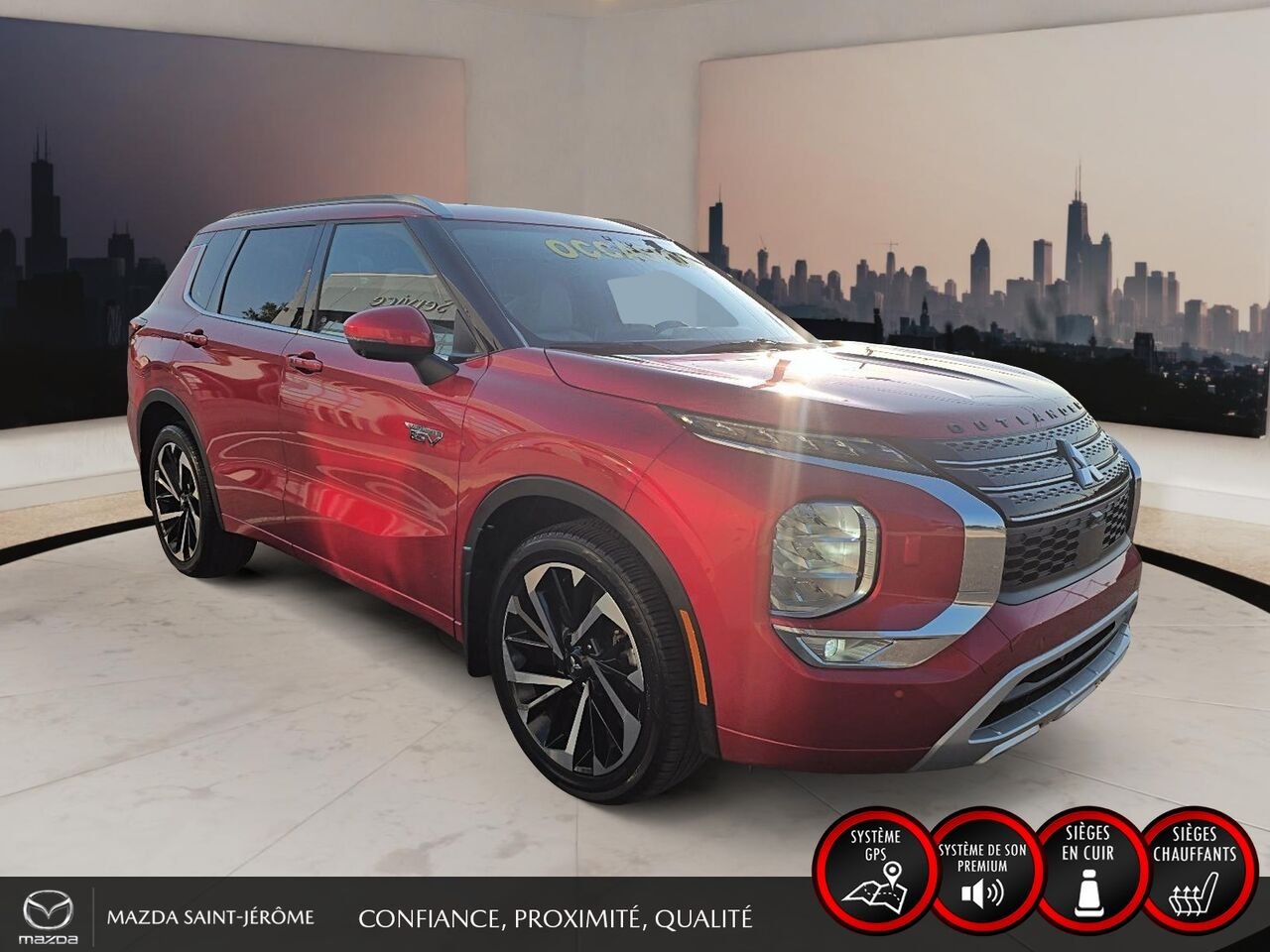 2024 Mitsubishi Outlander GT Premium | TOIT PANO | CUIR | AWD | Red Saint-Jérôme - photo #3