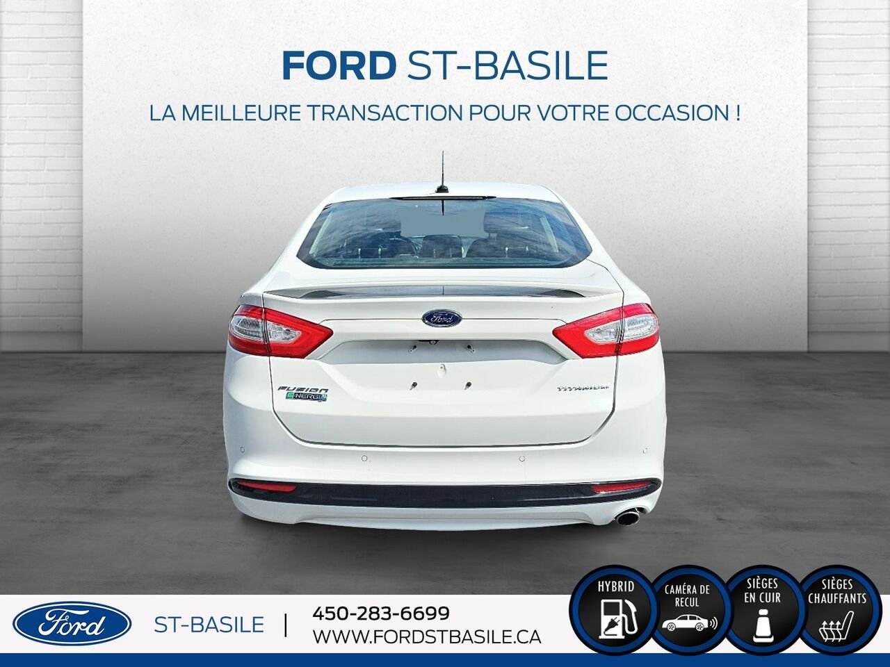 2015 Ford FUSION HYBRIDE White Saint-Basile-le-Grand - photo #6