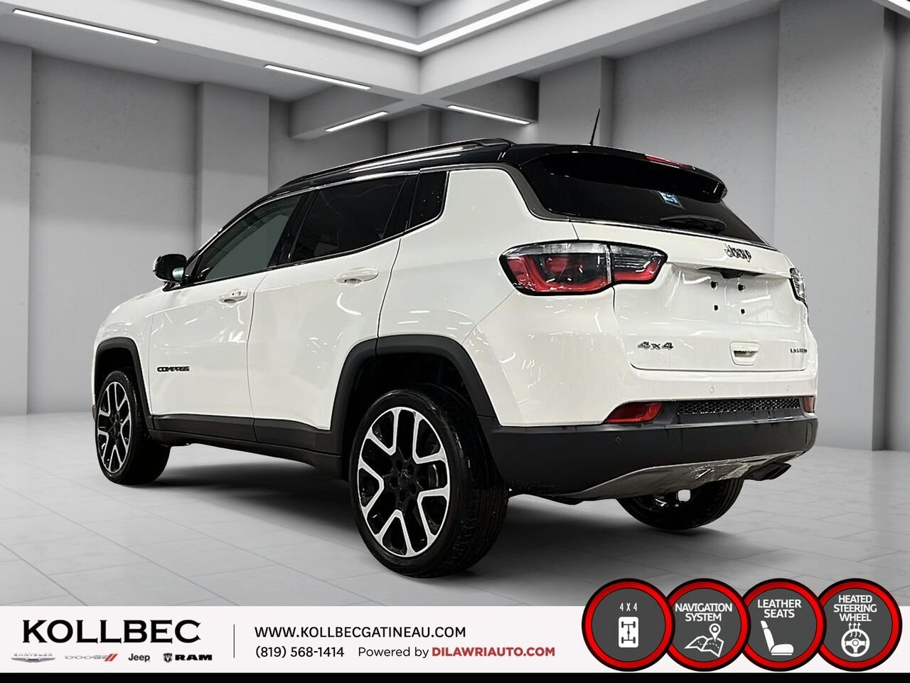 2018 JEEP COMPASS Limited 4x4 White Ottawa & Gatineau - photo #16