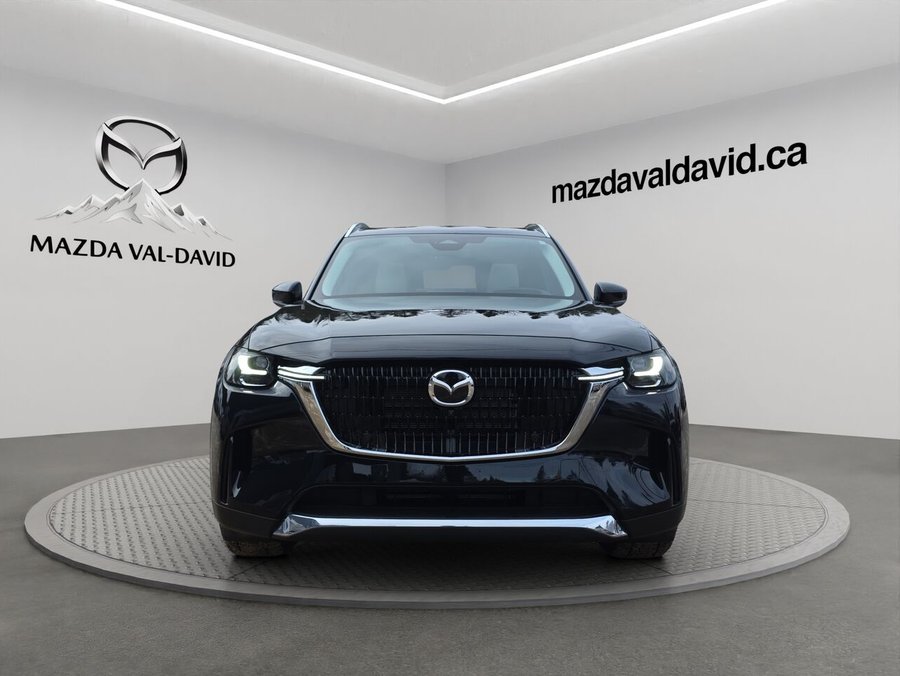 2025 Mazda CX-90 PHEV GT, PHEV Tout équipé, Toit pano, cuir, sièges ventilé Jet Black Mica