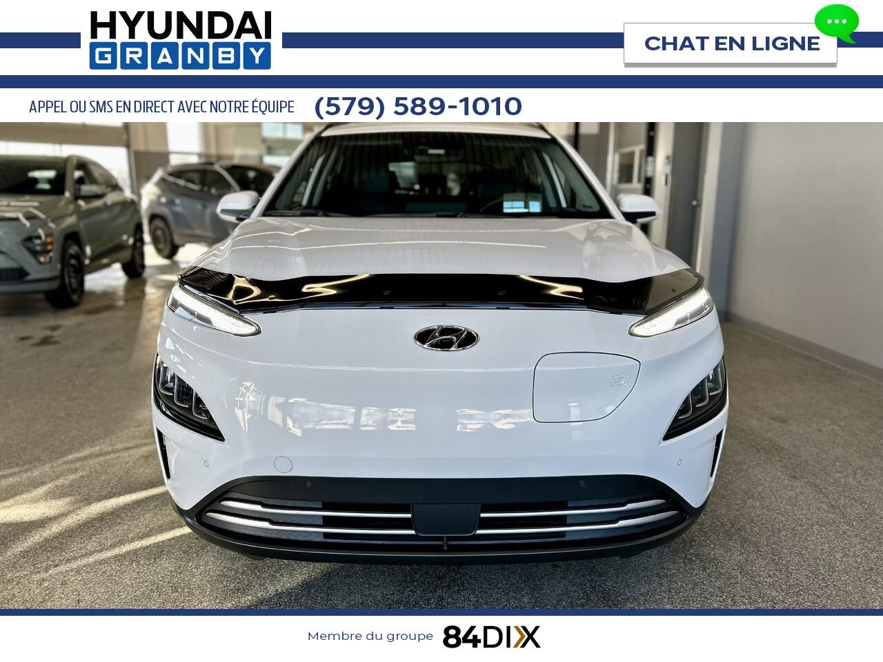 2023 Hyundai Kona Electric White Granby - photo #2