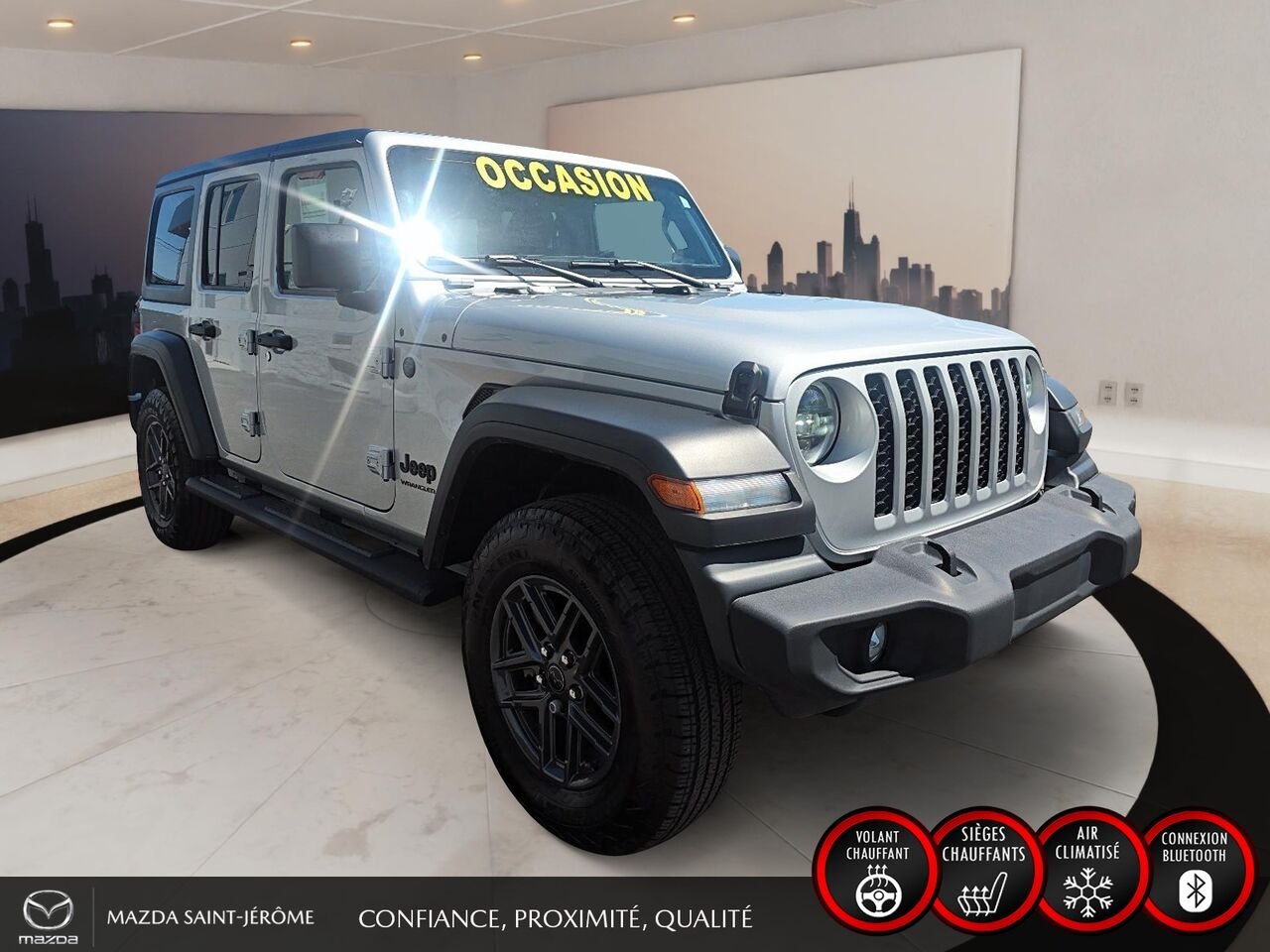 2024 Jeep Wrangler Sport S 4 portes | 2 TOITS | AUTOMATIQUE Grey Saint-Jérôme - photo #3