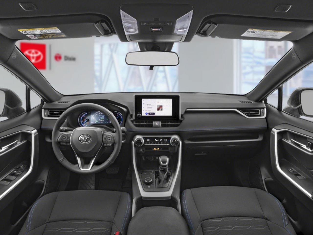 2023 Toyota RAV4 HYBRID SE AWD / CLEAN CARFAX / HEATED SEATS / MOONROOF / ALLOY WHEELS / CARPLAY AND ANDROID AUTO Black Mississauga - photo #5