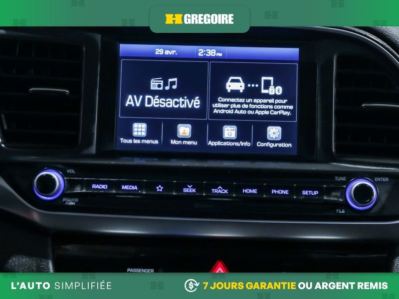 Hyundai Elantra 726869A | Preferred AUTO AC GR ELECT MAGS CAMERA RECUL BLUET 2020 Bleu Laval - photo #19