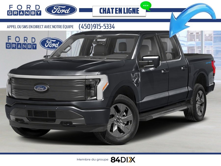 Ford F-150 Lightning LARIAT cabine SuperCrew 4RM caisse de 5,5 pi 2025 Noir agate métallisé