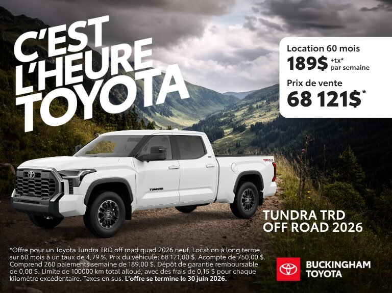 2026 Juin   Banner Toyota Tundra