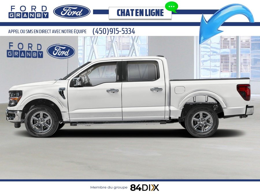 Ford F-150 XLT cabine SuperCrew 4RM caisse de 5,5 pi 2025 Blanc Oxford