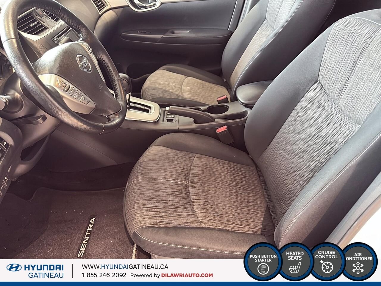 Nissan Sentra Berline 4 portes ** air climatiser ,sieges chauffant ,bas millage *** 2015 Blanc Ottawa & Gatineau - photo #6