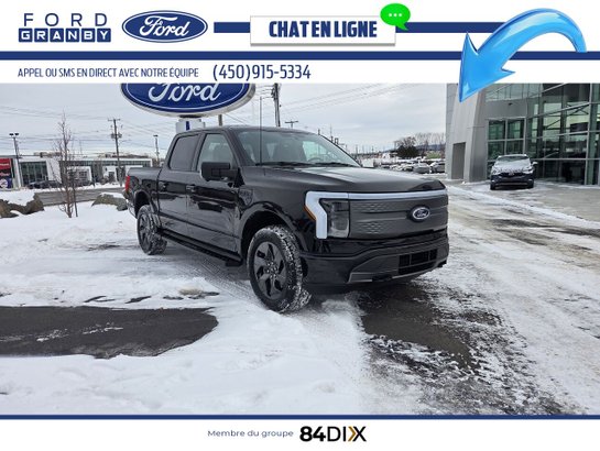 Ford F-150 Lightning XLT SuperCrew 4RM caisse de 5,5 pi 2023 Noir