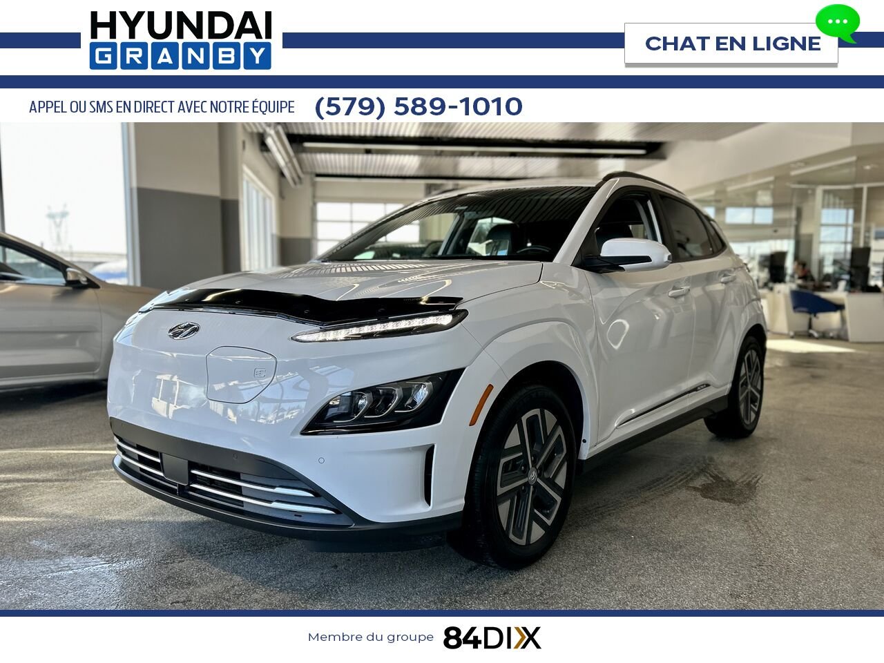 2023 Hyundai Kona Electric White Granby - photo #3
