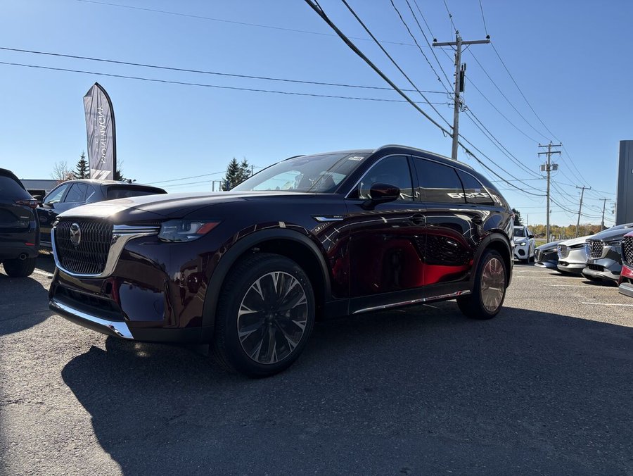 MAZDA CX-90 hybride rechargeable GT TI 2025 Rouge artisanal cristal métallisé