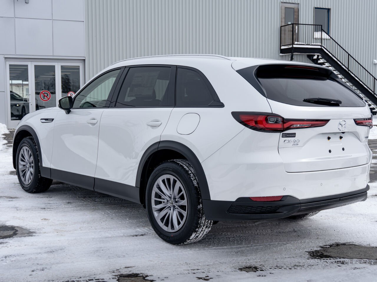 MAZDA CX-90 hybride rechargeable 2641 | GS-L TI 2026 Blanc rhodium métallisé Val-d'Or - photo #3