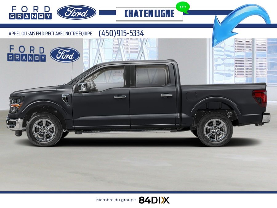 Ford F-150 XLT cabine SuperCrew 4RM caisse de 5,5 pi 2025 Noir agate métallisé