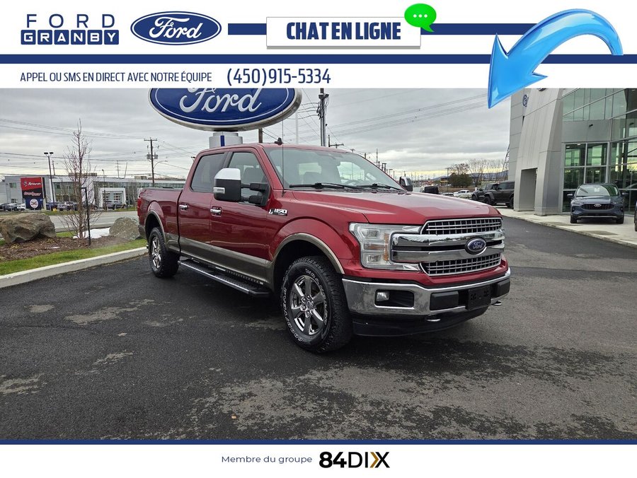 Ford F-150 LARIAT SuperCrew 4RM caisse de 6,5 pi, V6 3.5 EcoBoost 2019 Rouge
