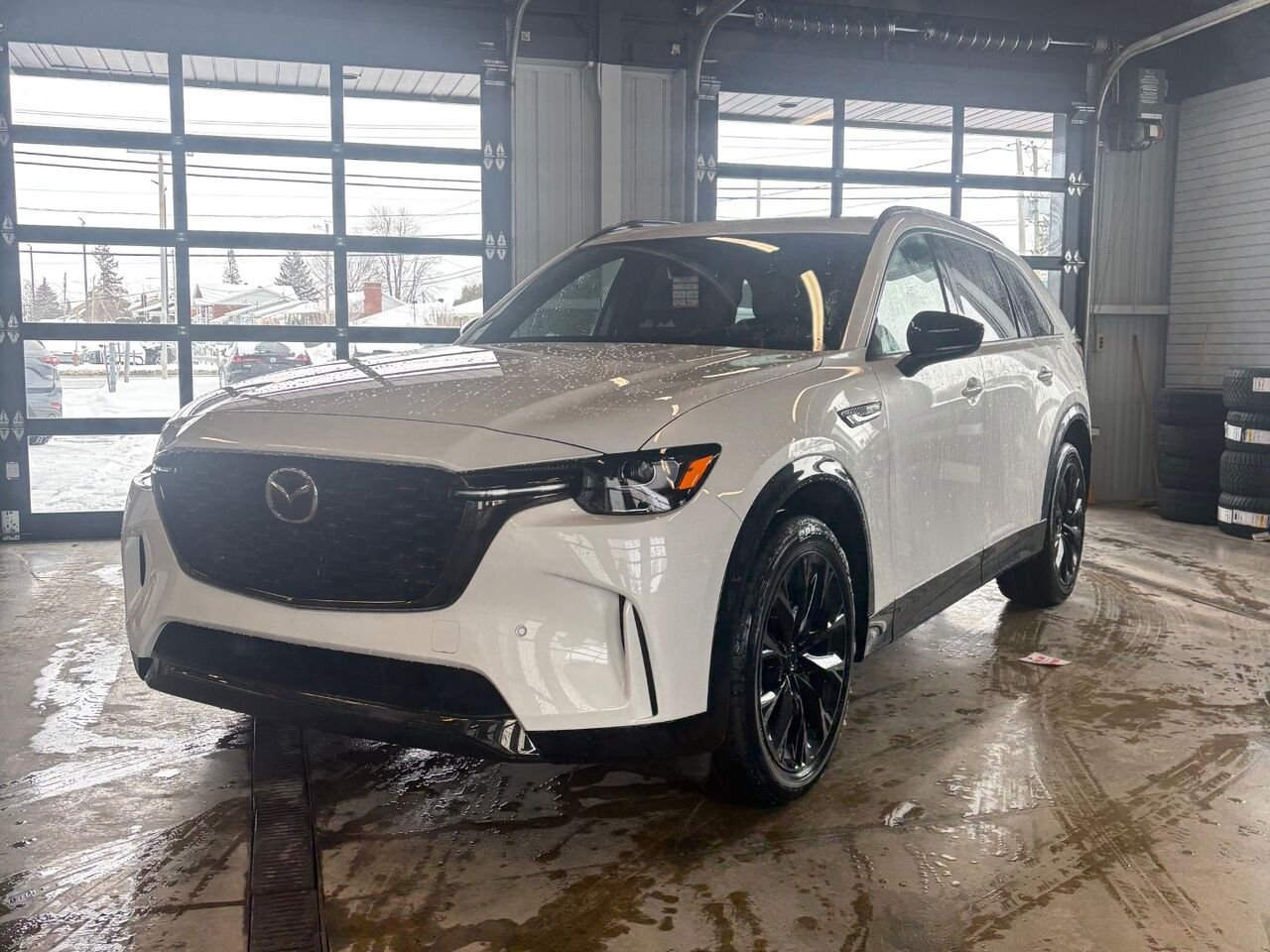 MAZDA CX-90 hybride léger GT-P TI 2026 Blanc rhodium métallisé Châteauguay - photo #4