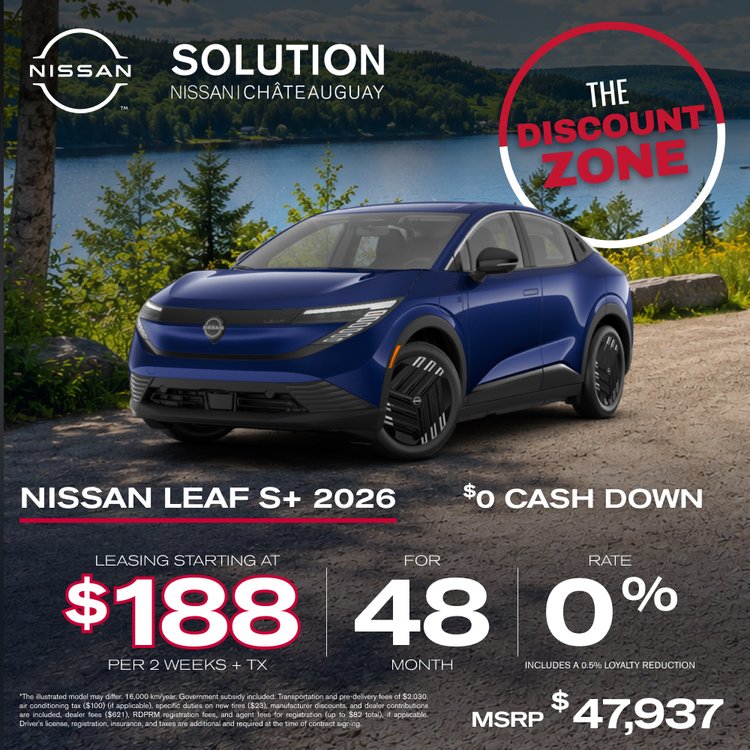 Solution nissan promo JUIN leaf S Plus 2026 EN