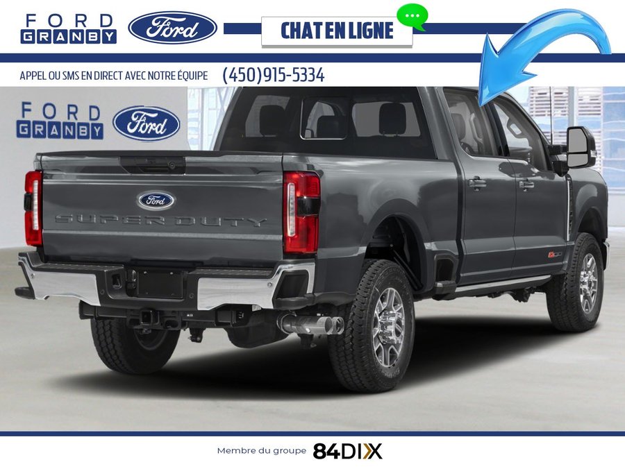 Ford Super Duty F-250 SRW LARIAT cabine 6 places 4RM caisse de 8 pi 2026 Gris carbonisé métallisé