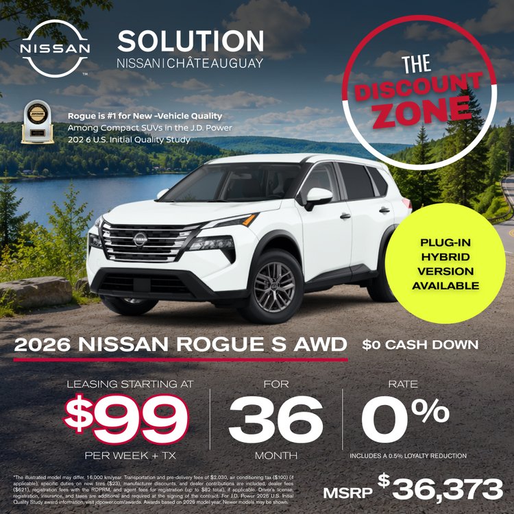 Solution nissan promo JUILLET Rogue S 2026 EN 1