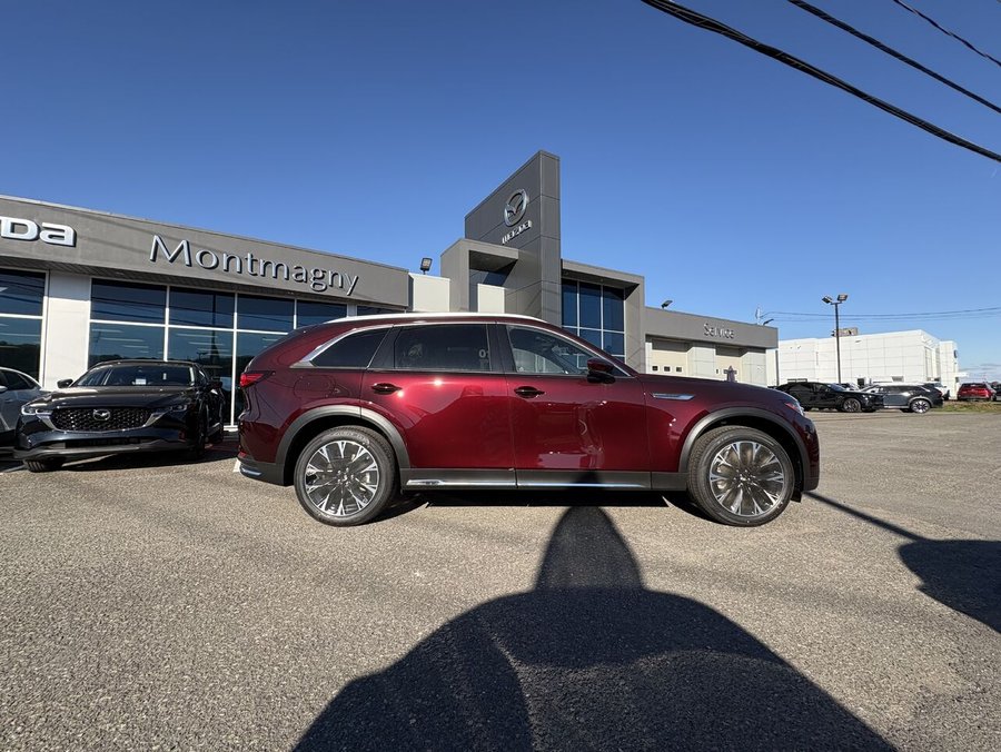 MAZDA CX-90 hybride rechargeable GT TI 2025 Rouge artisanal cristal métallisé