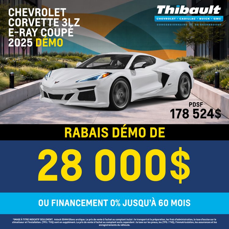 Thibault sherbrooke promo mai chevrolet corvette 2025 FR