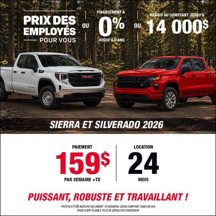 Gatineau GM promo SILVERADO et SIERRA aout FR