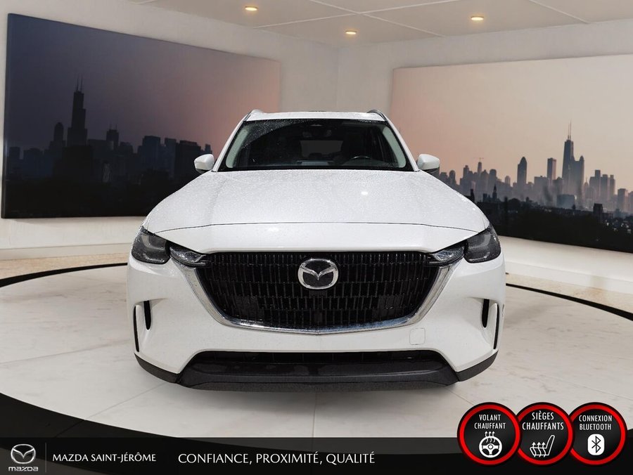 2024 Mazda CX-90 hybride rechargeable GS-L | TOIT OUVRANT | CUIR | AWD | 7 PLACES | White