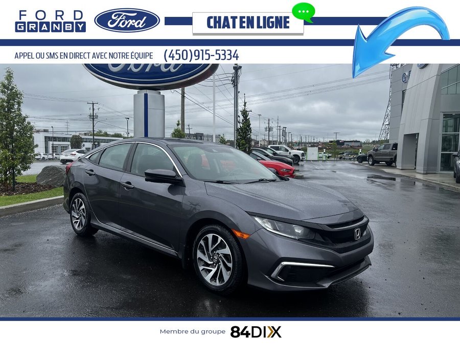 Honda Civic Berline EX CVT 2019 Noir