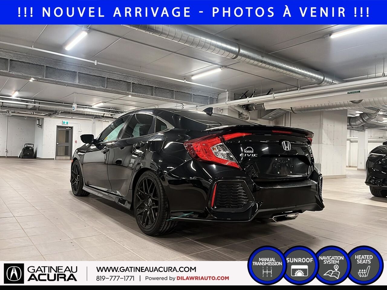 2019 Honda Civic SI Black Gatineau - photo #7